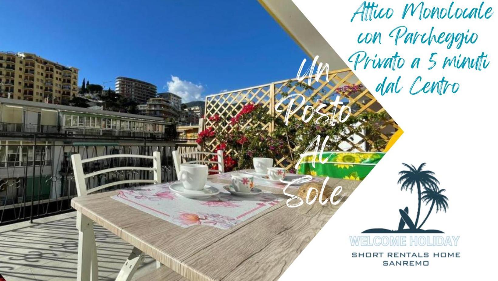 Wh - Un Posto Al Sole - Attico Monolocale Con Parcheggio Gratuito - 5 Minuti Dal Centro - Wifi Apartment Sanremo Exterior foto